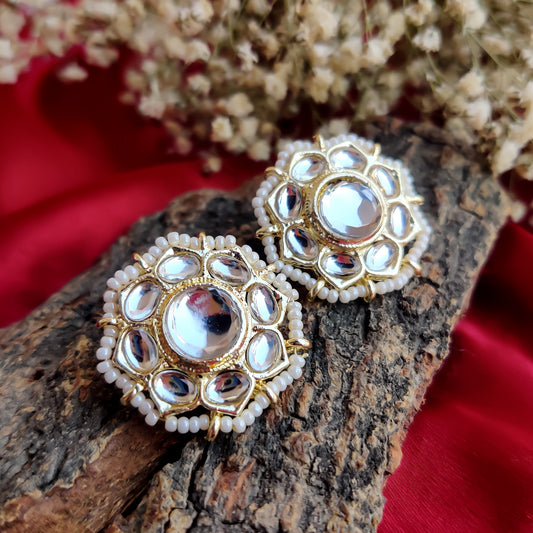 Madhuri Golden Stud Earrings