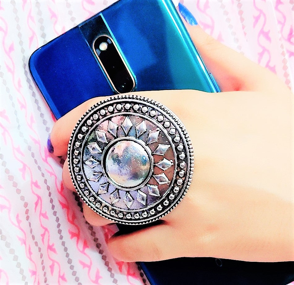 GERMAN SILVER CCOCKTAIL RING
