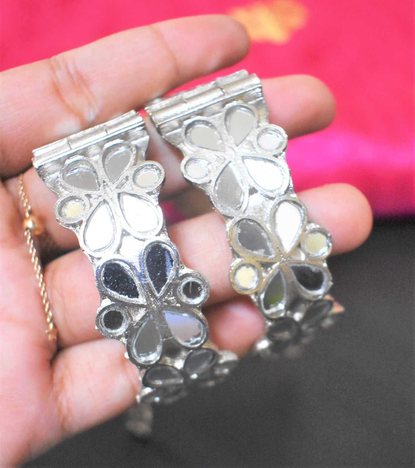 AFGHANI BOHO MIRROR BANGLES (PAIR)