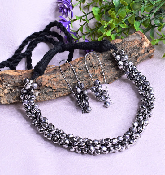 Vintage Black Ghunghroo Necklace Set