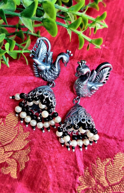 SLA Black Mayuri Jhumka