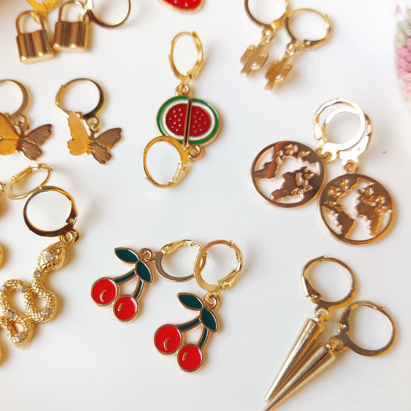 CHEERY COMBO PACK OF  9 EARRINGS