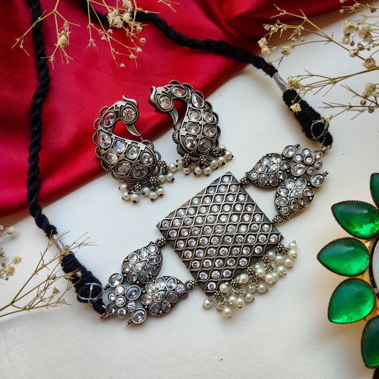 PEACOCK ZIRCON NECKLACE SET