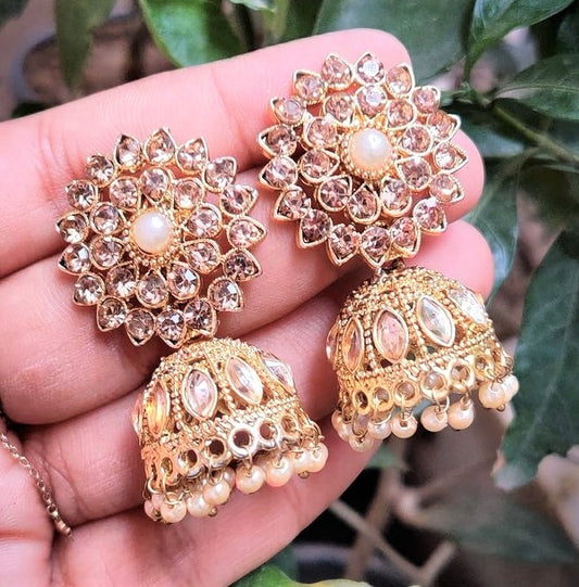 SUNFLOWER GOLDEN JHUMKA EARRING