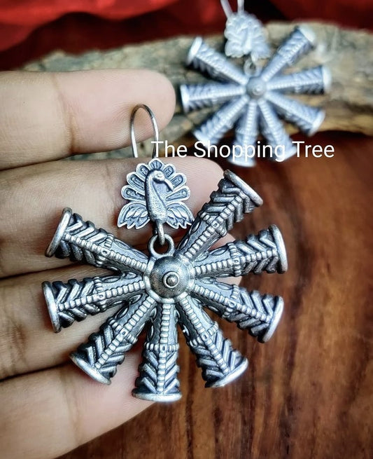 SNOWFLAKE PEACOCK EARRING