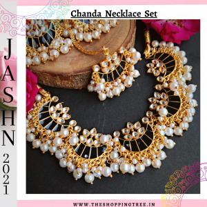 Chanda Pearl Necklace Set - Black