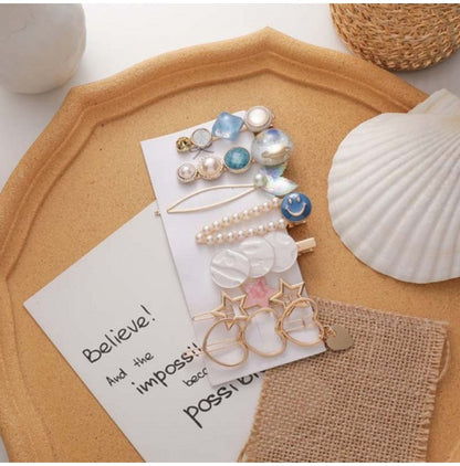 DAINTY KOREAN HAIR CLIPS - SET OF 7