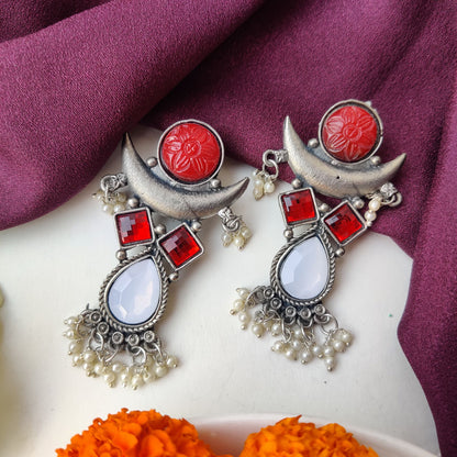 Maisha Fusion Earring - Red