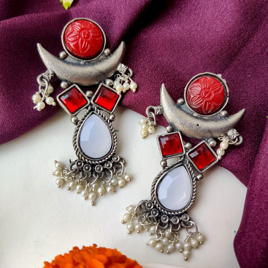 MAISHA RED FUSION EARRINGS