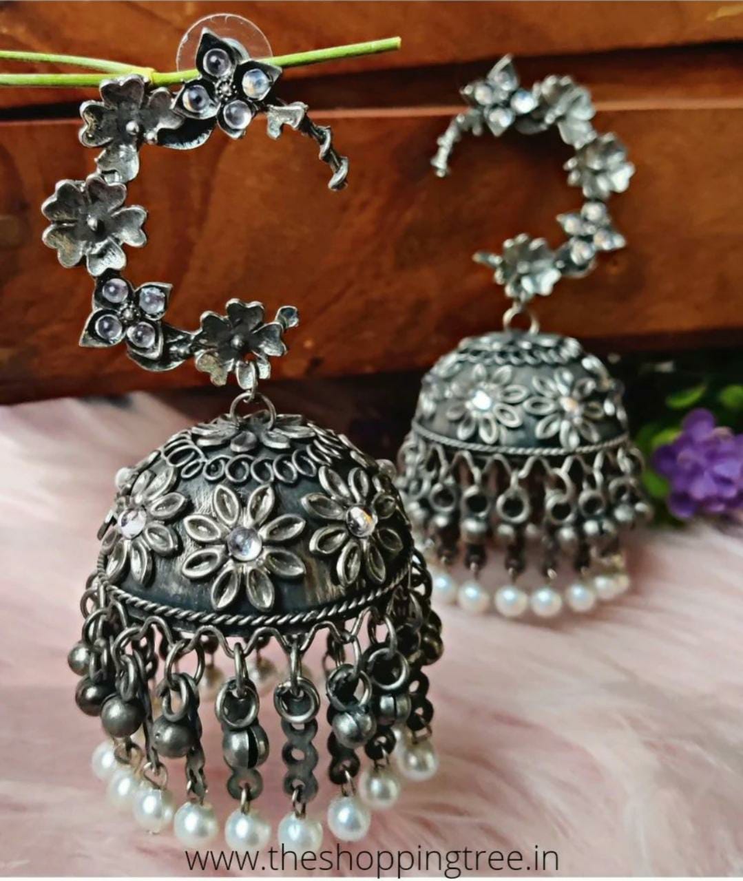 Banjara Oxidised Jhumka Earrings